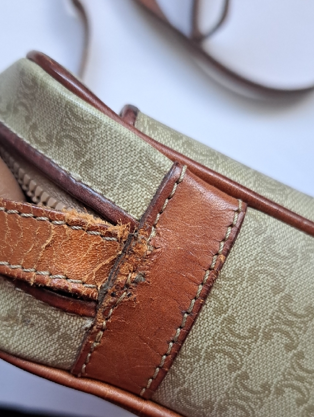 Vintage Celine Beige and Brown Crossbody Bag - Picture 7 of 12
